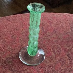 Green glass vase